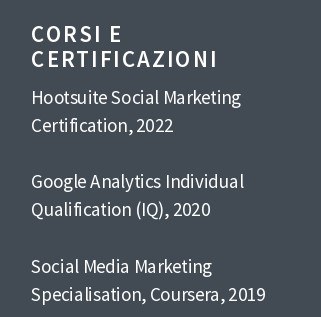 social media manager cv l'istruzione